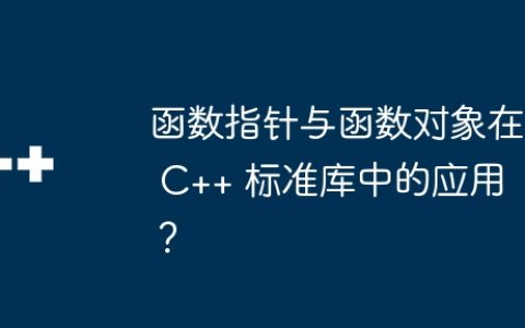 函数指针与函数对象在 C++ 标准库中的应用？