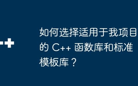 如何选择适用于我项目的 C++ 函数库和标准模板库？