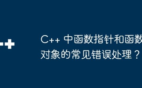 C++ 中函数指针和函数对象的常见错误处理？