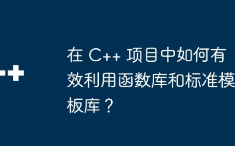 在 C++ 项目中如何有效利用函数库和标准模板库？