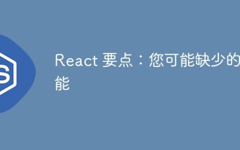 React 要点：您可能缺少的功能