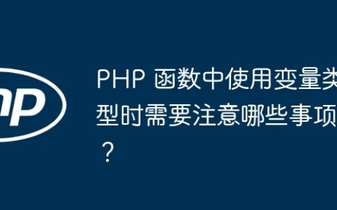PHP 函数中使用变量类型时需要注意哪些事项？