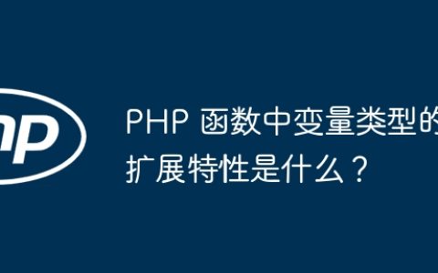 PHP 函数中变量类型的扩展特性是什么？