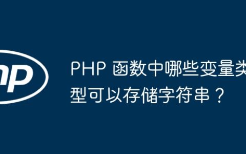PHP 函数中哪些变量类型可以存储字符串？