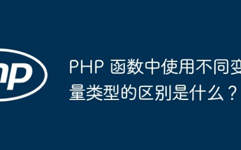 PHP 函数中使用不同变量类型的区别是什么？