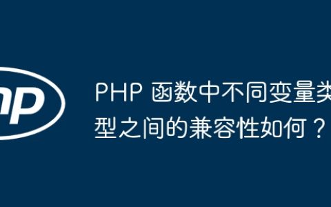 PHP 函数中不同变量类型之间的兼容性如何？