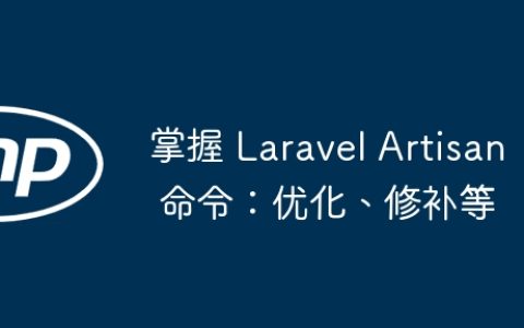 掌握 Laravel Artisan 命令：优化、修补等