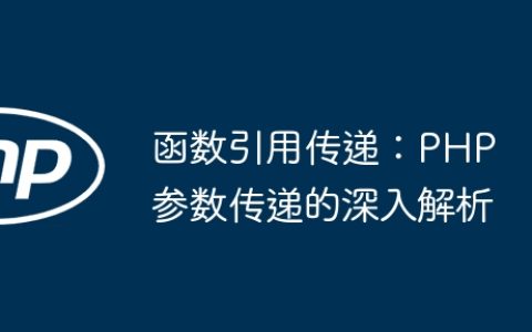 函数引用传递：PHP 参数传递的深入解析