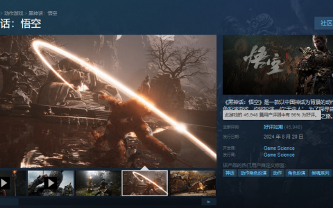广受好评！《黑神话：悟空》今日Steam在线人数已突破144万