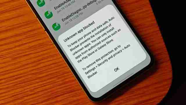三星galaxy z fold6、flip6手机默认已阻止侧载app