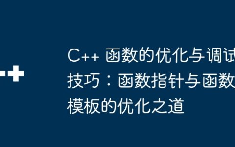 C++ 函数的优化与调试技巧：函数指针与函数模板的优化之道