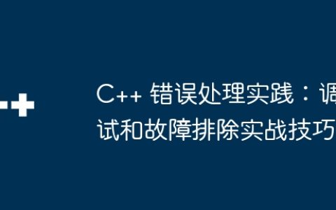 C++ 错误处理实践：调试和故障排除实战技巧