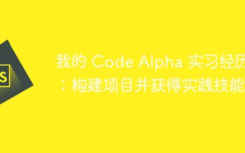 我的 Code Alpha 实习经历：构建项目并获得实践技能