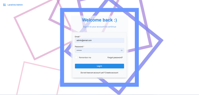 LaratineAdmin – 一个简单的 Laravel/InertaReact 仪表板