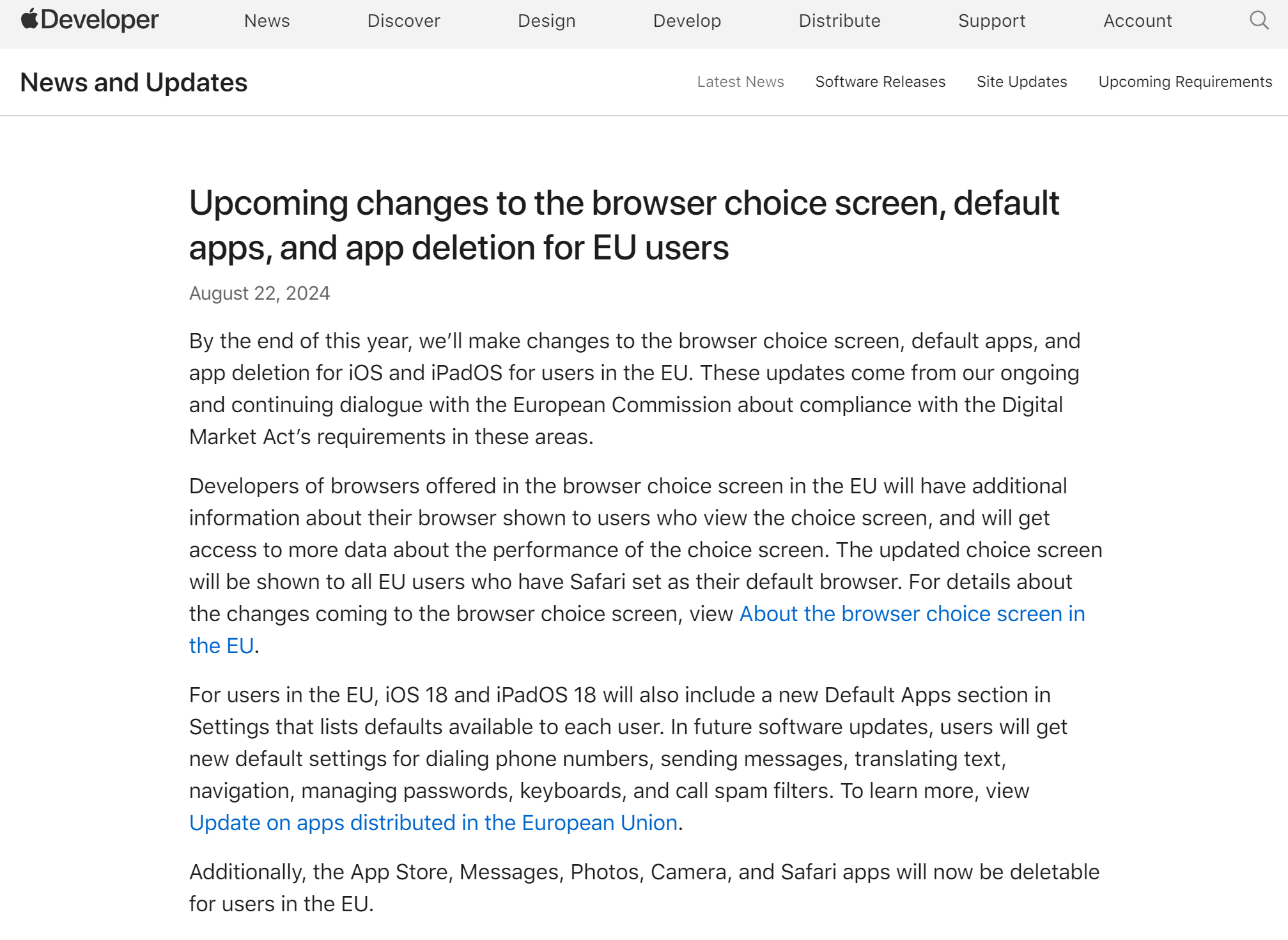 欧盟iPhone“个性化时代”到来:可删大部分预装APP,软件选择更多