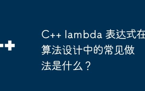 C++ lambda 表达式在算法设计中的常见做法是什么？