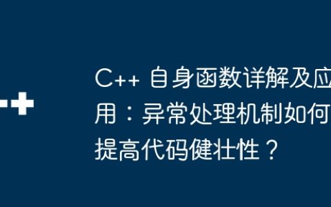 C++ 自身函数详解及应用：异常处理机制如何提高代码健壮性？