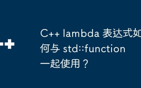 C++ lambda 表达式如何与 std::function 一起使用？