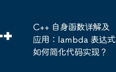 C++ 自身函数详解及应用：lambda 表达式如何简化代码实现？