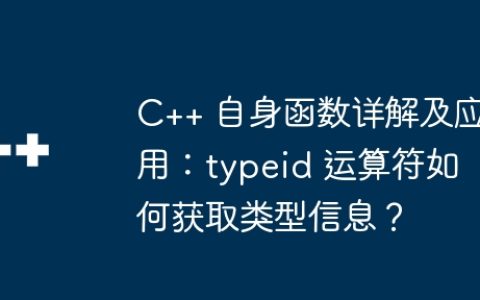 C++ 自身函数详解及应用：typeid 运算符如何获取类型信息？