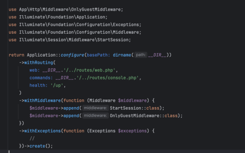 如何修复未根据请求设置会话存储 Laravel