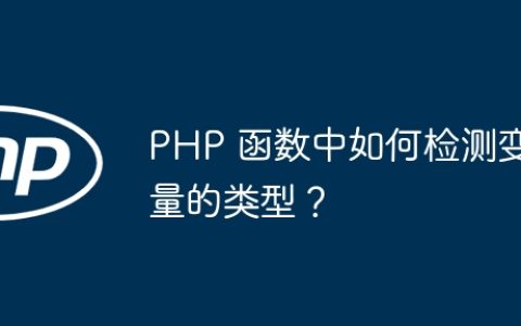 PHP 函数中如何检测变量的类型？