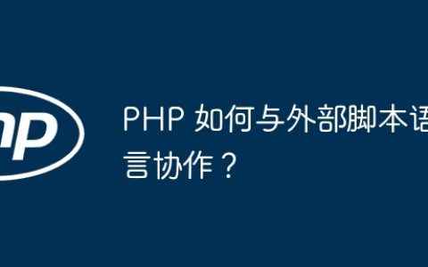 PHP 如何与外部脚本语言协作？