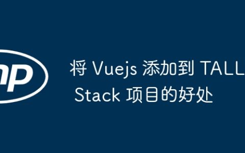 将 Vuejs 添加到 TALL Stack 项目的好处