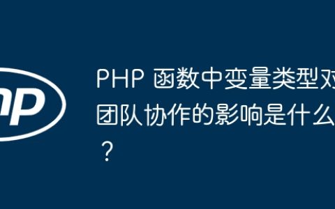 PHP 函数中变量类型对团队协作的影响是什么？