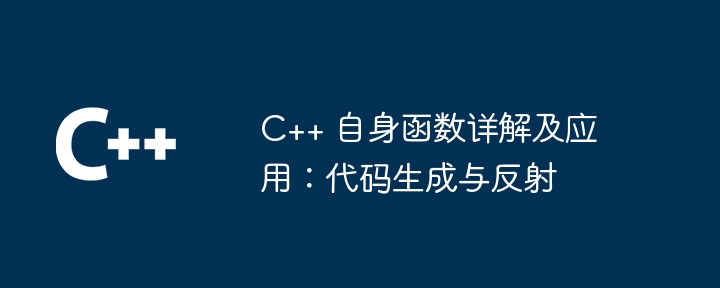 C++ 自身函数详解及应用:代码生成与反射