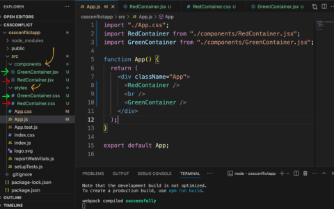 React 中的 CSS 冲突