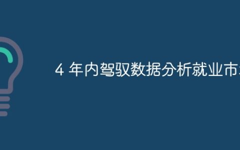 4 年内驾驭数据分析就业市场