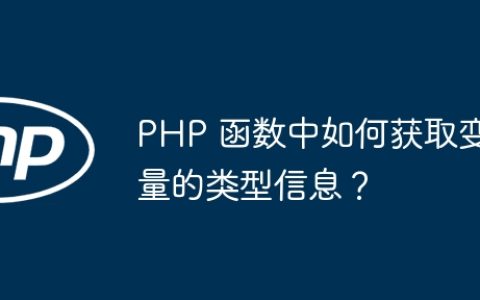 PHP 函数中如何获取变量的类型信息？