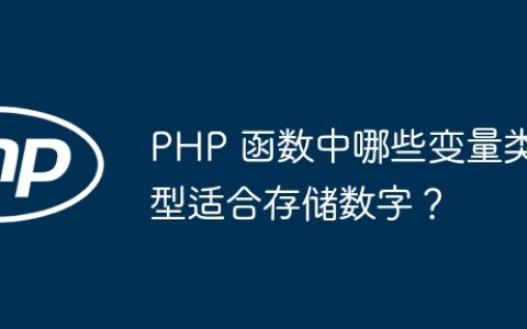 PHP 函数中哪些变量类型适合存储数字？
