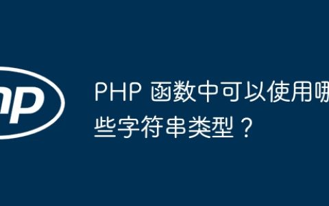 PHP 函数中可以使用哪些字符串类型？