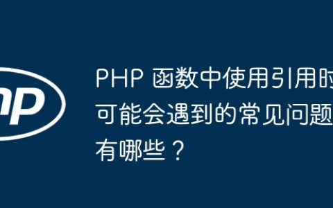 PHP 函数中使用引用时可能会遇到的常见问题有哪些？