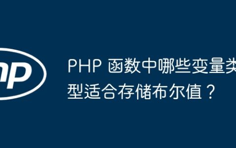 PHP 函数中哪些变量类型适合存储布尔值？