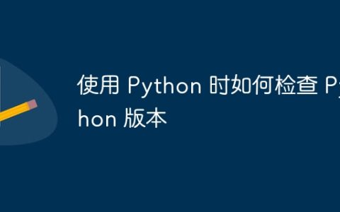 使用 Python 时如何检查 Python 版本