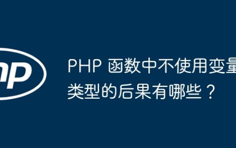PHP 函数中不使用变量类型的后果有哪些？