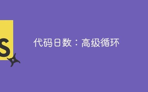 代码日数：高级循环