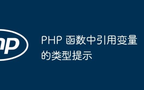 PHP 函数中引用变量的类型提示