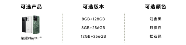 荣耀Play9T开启意向预订!主打长续航超抗摔 最高12GB+256GB