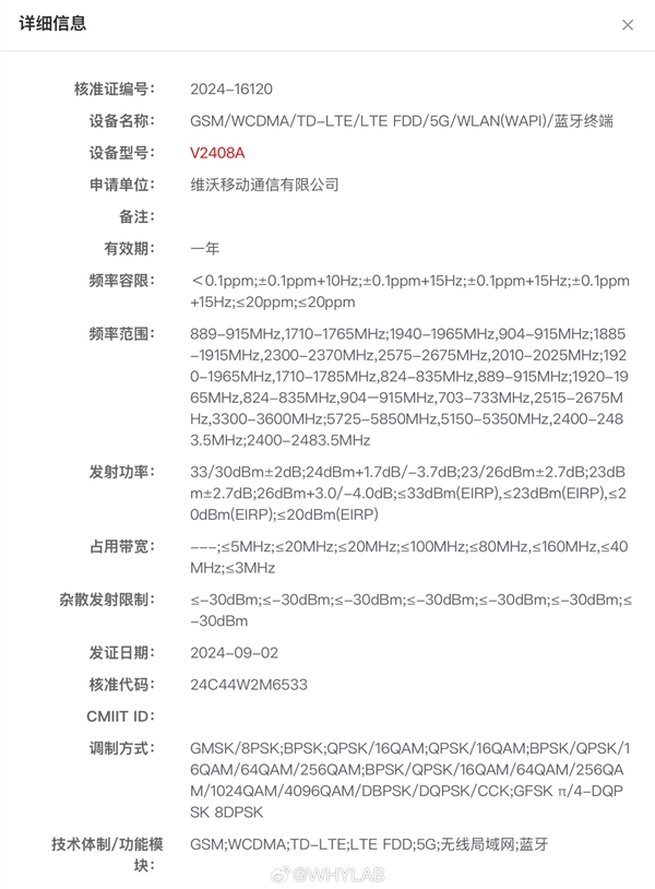 史上最强直屏旗舰!iQOO 13获认证:首批搭载骁龙8 Gen4+2K屏