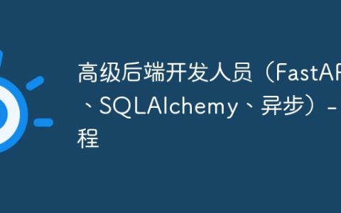 高级后端开发人员（FastAPI、SQLAlchemy、异步）- 远程