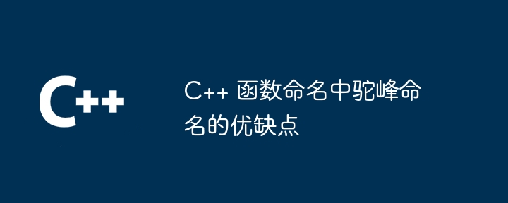C++ 函数命名中驼峰命名的优缺点