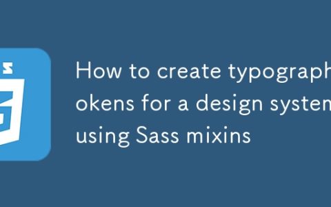 How to create typography tokens for a design system using Sass mixins