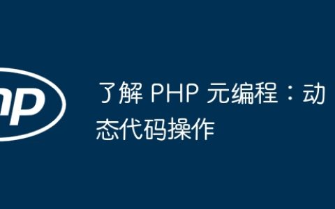 了解 PHP 元编程：动态代码操作