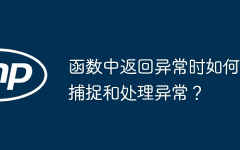 函数中返回异常时如何捕捉和处理异常？