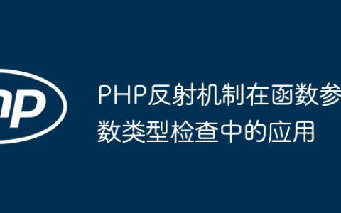 PHP反射机制在函数参数类型检查中的应用