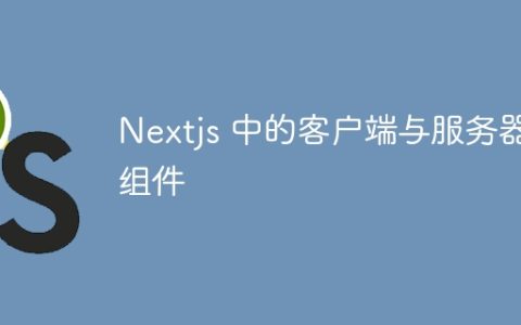 Nextjs 中的客户端与服务器组件